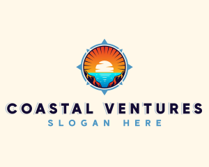 Mountain Compass Beach logo design