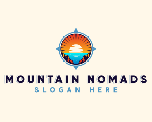 Mountain Compass Beach logo design