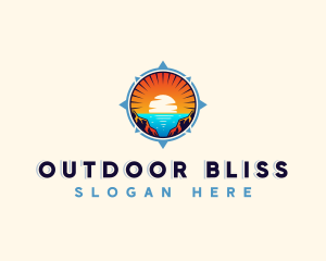 Mountain Compass Beach logo design