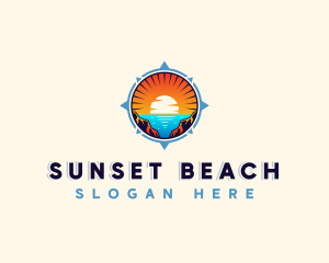 Mountain Compass Beach logo design