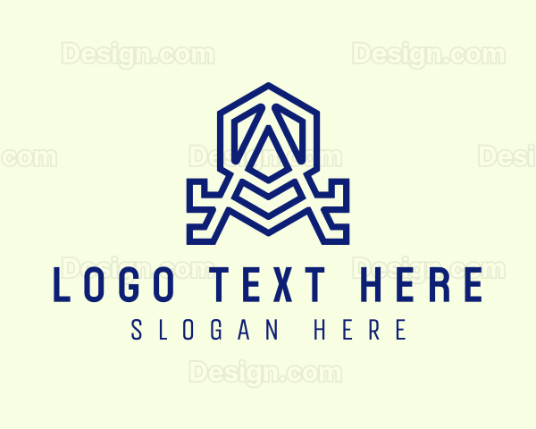 Modern Hexagon Letter A Logo