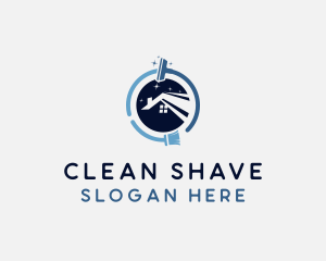 Residential Home Cleaning  logo design