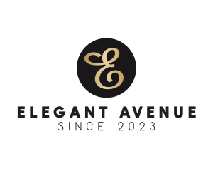 Elegant Cursive Letter E logo design