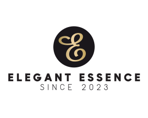 Elegant Cursive Letter E logo design