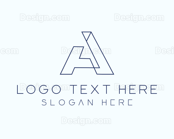 Tech Outline Letter A Company Logo