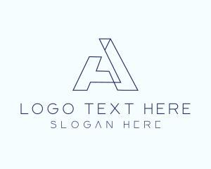 Tech Outline Letter A Logo