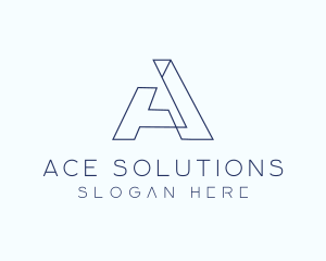 Tech Outline Letter A Company logo design