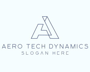 Tech Outline Letter A Company logo design