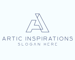 Tech Outline Letter A Company logo design