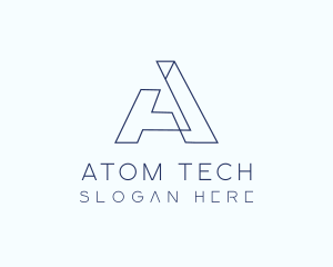 Tech Outline Letter A Company logo design