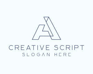 Tech Outline Letter A Company logo design