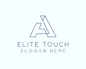 Tech Outline Letter A logo design