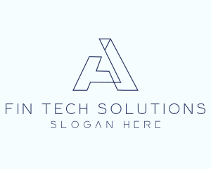 Tech Outline Letter A Company logo design