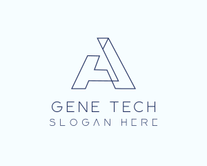 Tech Outline Letter A Company logo design