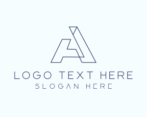 Company - Tech Outline Letter A Company logo design