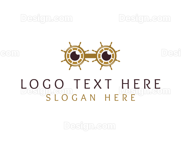 Ship Wheel Eyeglasses Logo