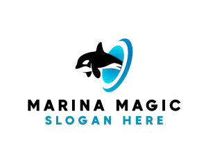 Marine Orca Whale logo design