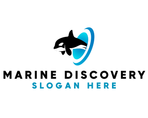 Marine Orca Whale logo design