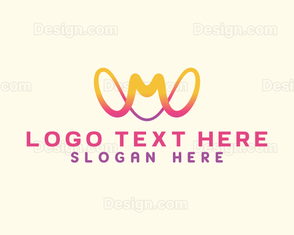 Abstract Loop Letter M Logo