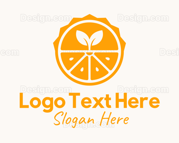 Sun Orange Plant Logo