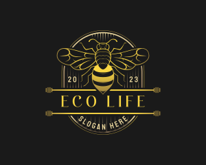 Organic Honey Bee logo design