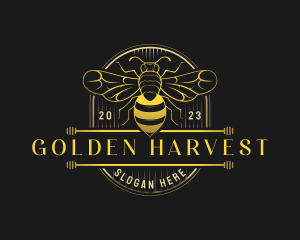 Organic Honey Bee logo design