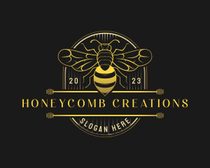 Organic Honey Bee logo design