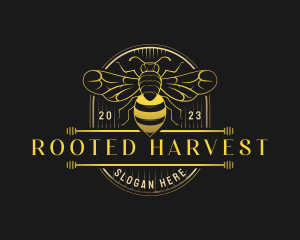 Organic Honey Bee logo design