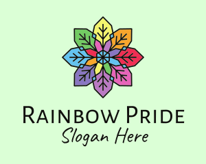 Colorful Flower Stained Glass logo