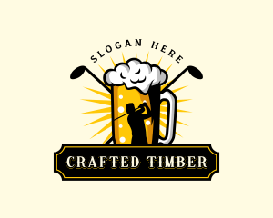 Beer Golf Brewery logo design