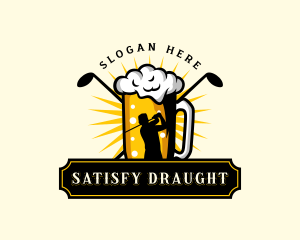 Beer Golf Brewery logo design