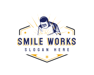 Craftsmanship Welder Engraving logo design