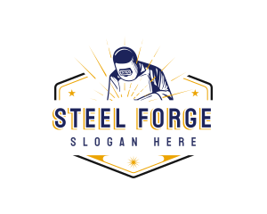 Craftsmanship Welder Engraving logo design