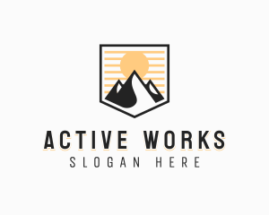 Adventure Mountain Climbing logo design