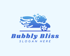 Blue Clean Car Wash logo design