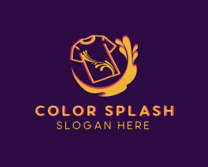 Shirt Paint Splash logo design