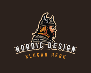 Viking Gamer Warrior logo design