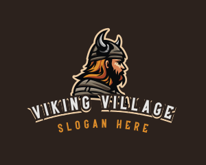 Viking Gamer Warrior logo design