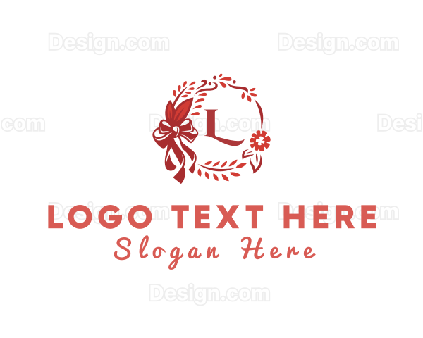 Elegant Wreath Ornament Logo