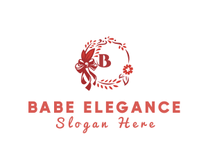 Elegant Wreath Ornament  logo design