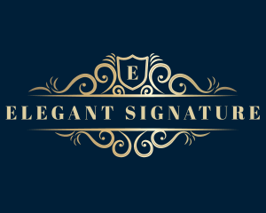 Luxe Decorative Premium Shield logo design