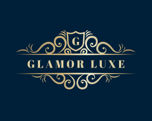 Luxe Decorative Premium Shield logo design