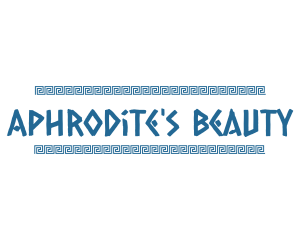 Blue Greek Text  logo design