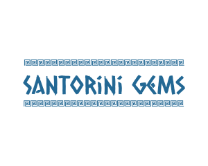 Blue Greek Text  logo