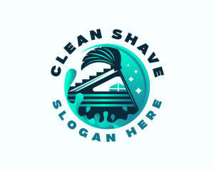 Cleaning Mop Broom logo design