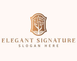 Elegant Tree Landscaping logo design