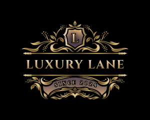 Luxury Floral Crest logo design