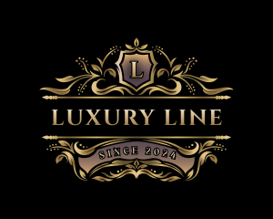 Luxury Floral Crest logo design