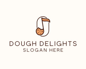 Musical Cookie Dough logo design