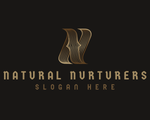 Elegant Decorative Letter N logo design